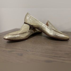 Gold Kate Spade loafers